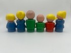 Lot Of 6 Vintage Wooden Small Little People