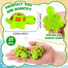 25pcs Mini Rubber Turtle Green Floating Squeaky Sea Turtle Bath Toy  Cute Scream