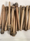 Wood Bobbins Wood Quills Vintage Factory Reclaimed Industrial 7 3 8   Lot Of 30