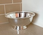 Vintage Gorham Ep Yc780 Silverplate Footed 8   Bowl W  Liner Monogrammed    s   