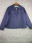 Vintage 70s 80s Sears Work   Leisure Green Mechanics Jacket Full Zip L Workwear