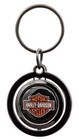 Harley-davidson Classic Bar   Shield Logo Spinner Key Chain - Black orange