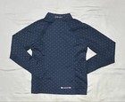 Ariat Pullover Youth Xs 7 Blue Polka Dot 1 4 Zip Mock Neck Ariattek Riding Top