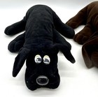 2 Vintage Tonka Large Pound Puppies 1980s Plush Stuffed Animals Brown   Black