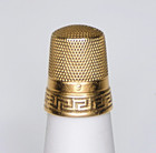 Solid Gold Vintage Collectibe Engraved Size 9 Thimble