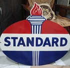 Standard Gasoline   Porcelain Enamel Heavy Metal Sign 30  Inches Single  Side