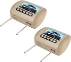 New 2pcs Universal 7  Car Headrest Lcd Video Player Wireless Control Mp5 Two 