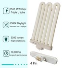 65watt Fml65 6500k Daylight Triple Tube Fluorescent Light Bulb 4-pin Gx10q-8    