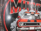 Porcelain American Muscle Enamel Metal Sign Plate Size  30  Inches Round