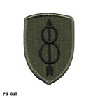 8th Infantry Division Patch   Subdued   Od   Black   Us Army   Nos   New