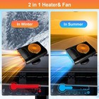 200w 12v Car Heater  Cooling Fan For Windshield Defrosting - Orange black