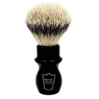 Parker Silvertip Badger Shaving Brush With Stand - Black