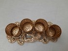 Vtg Vanity Sam Fink Sf Gold silver Toned Filigree 4 Tube Lipstick Holder Cherub