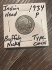 1934 Buffalo Nickel Indian Head 5 Cent Type Coin Circulated 