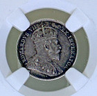Canada 1910 5c Five Cents Silver Coin  Pointed Leaves Au 55 Ngc