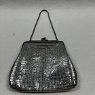 Silver Metal Mesh With Chain Strap Handbag Mini Bag Vintage 7x6 