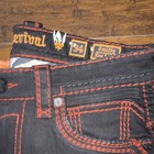 Rock Revival Men s Black Dark Wash Straight Leg Embroidered Logo 5-pocket