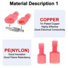 Male   Female Insulated Wire Spade Terminal Crimp Connector 10-22 Gauge Us
