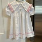 Vintage Miss Victoria Toddler Dress  Size 5  White And Pink
