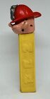 Vintage Pez Fireman Yellow Stem Dispenser Made In Austria  No Feet - No Mustache