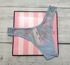 Victoria   s Secret Dream Angels Iridescent Embroidery Brazilian Panty Blue