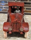 Vintage Reproduction Arcade  Cast Iron Red International Harvester Dump Truck 