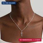 925 Sterling Silver Cross Necklace For Women 1mm Bead Chain Cross Pendant Neckla