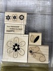 Stampin Up  Wood Block Stamp Lot  c  - 8 Sets - 60 Rubber Stamps - Mostly New 