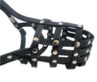 German Shepherd Secure Leather Basket Dog Muzzle 12 25 -4 75  Snout Size Black