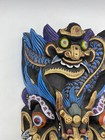 Chinese Folk Art 3d Nuo Demon Mask Wood Carved Hand Painted 