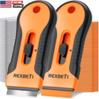Razor Blade Scraper Tool  2 Pack Razor Scraper Set With Extra 80pcs Razor Blades