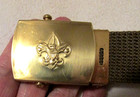 Official Boy Scouts Bsa Olive Green Web Belt With Buckle  Sz M l New