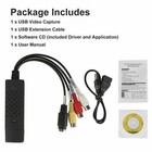 Usb 2 0 Audio Video Vhs To Dvd Vcr Pc Hdd Converter Adapter Digital Capture Card