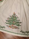 Vintage Christmas Apron Long Tie Back One Size Ivory Beautiful   