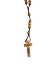 Vintage  Brown Olive Wood Beads Catholic Rosary