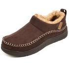  Men s Moccasin House Shoes Slippers Indoor Outdoor 10 Coffee