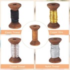 20pcs Antique Wooden Empty Spools 1 57 Empty Thread Spools Wooden Ribbon Spool