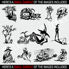 Halloween Clipart-vector Clip Art-vinyl Cutter Plotter Images tshirt Graphics Cd
