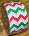 Christmas Holiday Chevron Duck Duct Tape 1 88 In  X 15 Yds  Bnip Factory Sealed