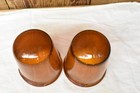 2 Vintage Industrial Crouse-hinds Amber Yellow Explosion Proof Light Shades