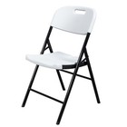 Plastic Development Group Outdoor Plastic Folding Party Chair  White  4 Pack 