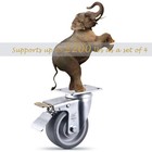 4 Inch Castets Set Of 4 Heavy Duty Caster Wheels With Brake 2200lbs Swivel Tp   