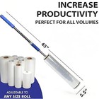 Long Handle Stretch Film Dispenser Shrink Wrap Pole Fits 2-3  Core   6-20  Film