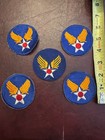 5 Vintage Us Army Air Force Patches Usaaf Full Color Wings Wwii Original - Pnp