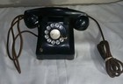 Early Model Black Bell System Rotary Dial Telephone Made By Western Electric