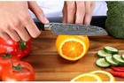New Stainless Steel 5  Professional Santoku Utility Knife Damascus Pattern