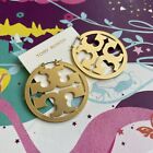 Tory Burch Authentic Matte Gold Miller Large Hoop Earrings - Mother   s Day Gift