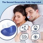 Double Vortex Anti Snoring Device  Adjustable Wind Speed Snoring Solution  blue 