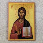 Jesus Christ Wooden Greek Orthodox Christian Small Wall Hanging Icon Pantocrator