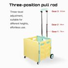 Folding Rolling Shopping Cart Utility Collapsible Grocery Storage Trolley Basket
